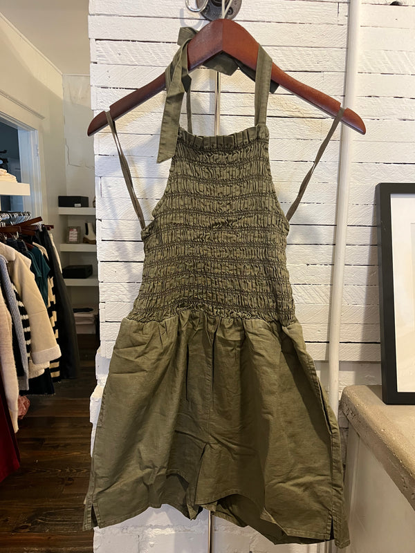 Olive Washed Romper