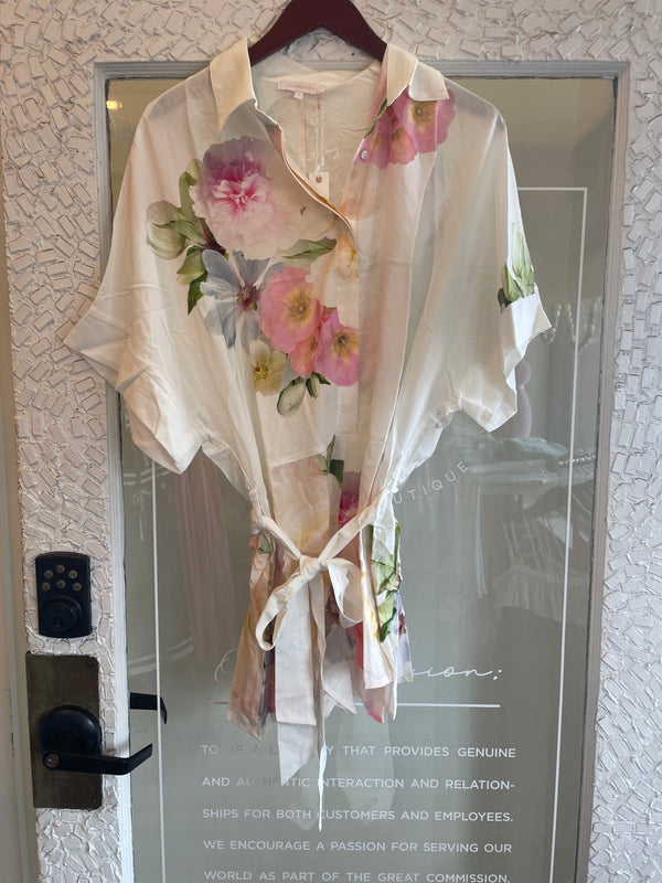 White Floral Romper