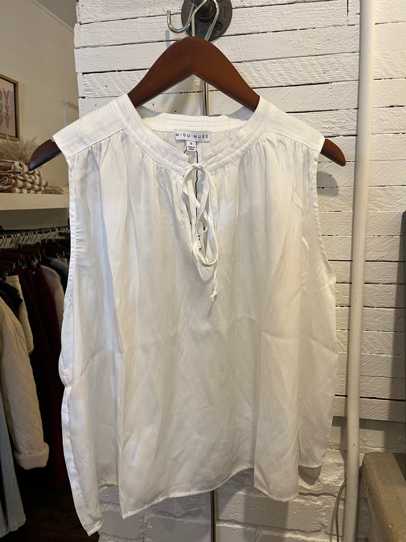 Flowy White Tank