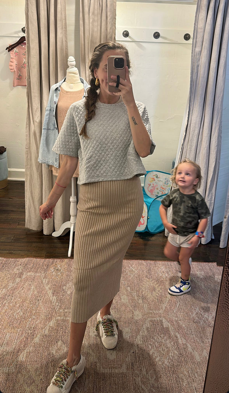 Washed Beige Midi