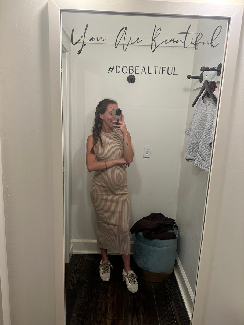 Washed Beige Midi