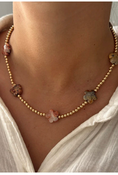 Beaded Flower Necklace