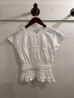 Ruched White Tee