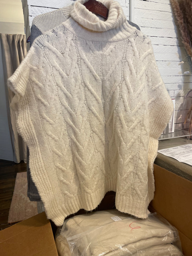 Cream Poncho