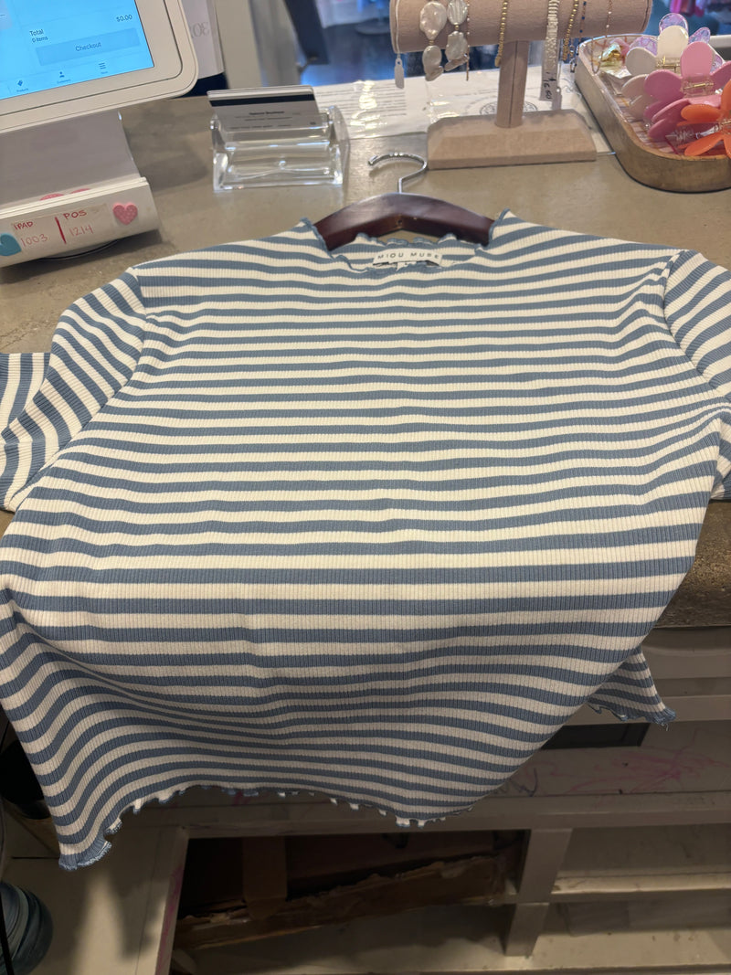 Miou Muse Blue Stripe Tee