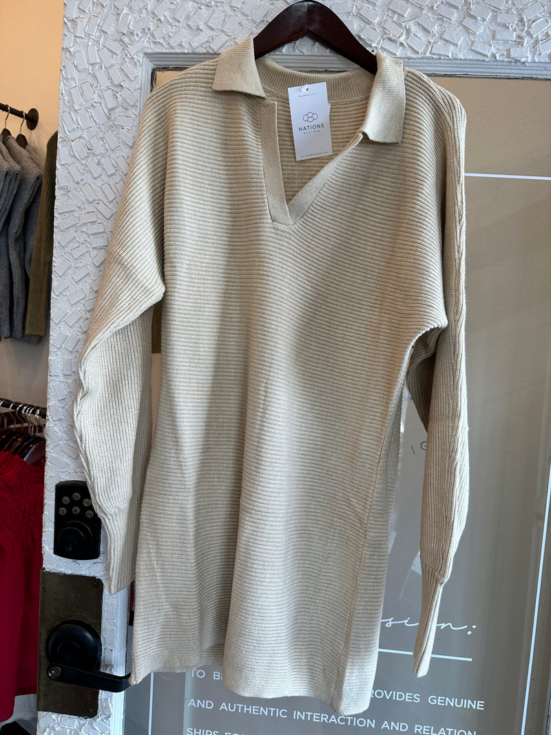 Cream Sweater Dress