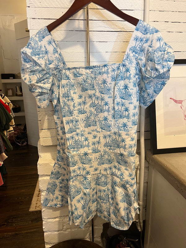 Blue Jungle Romper