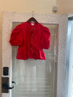 Poppy Peplum Top