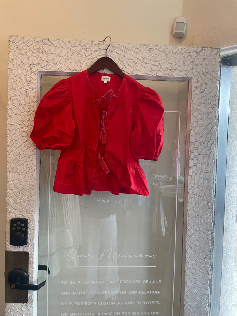 Poppy Peplum Top