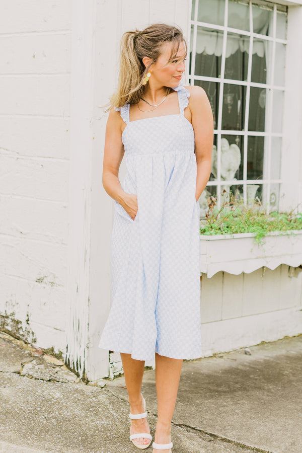 Ruffle Jacquard Dress