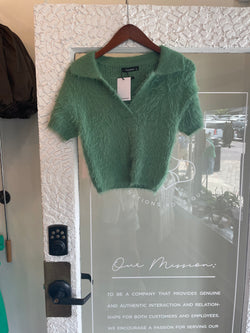 Shaggy Green Sweater