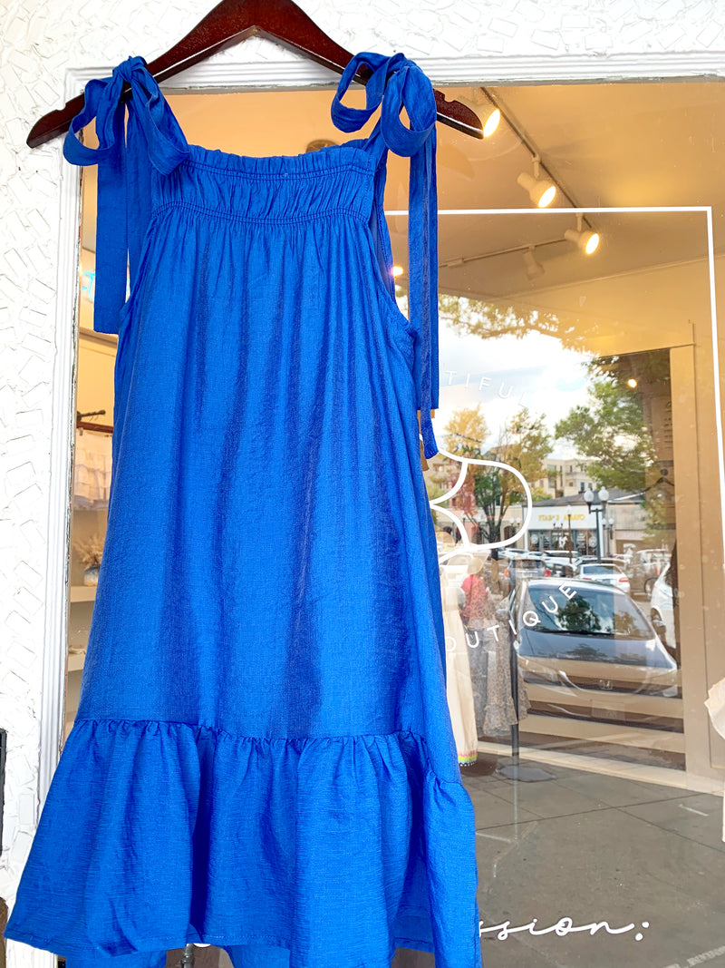 Seaing blue dress