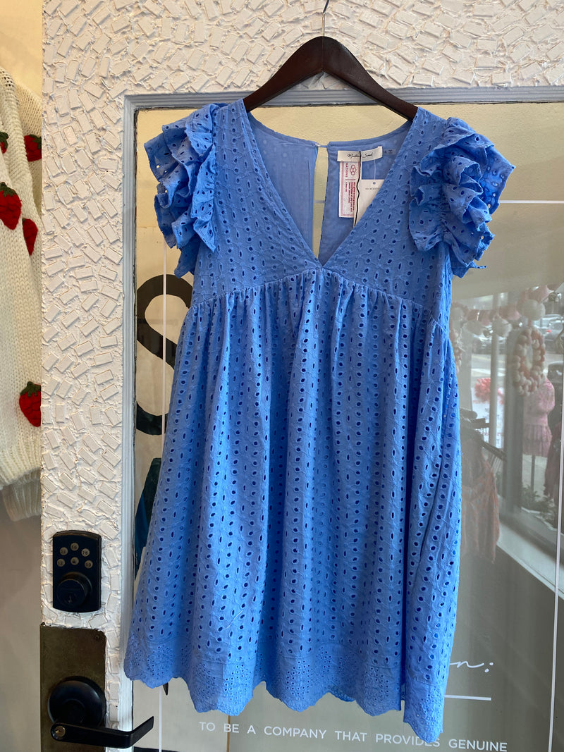 Vista Blue Romper Dress