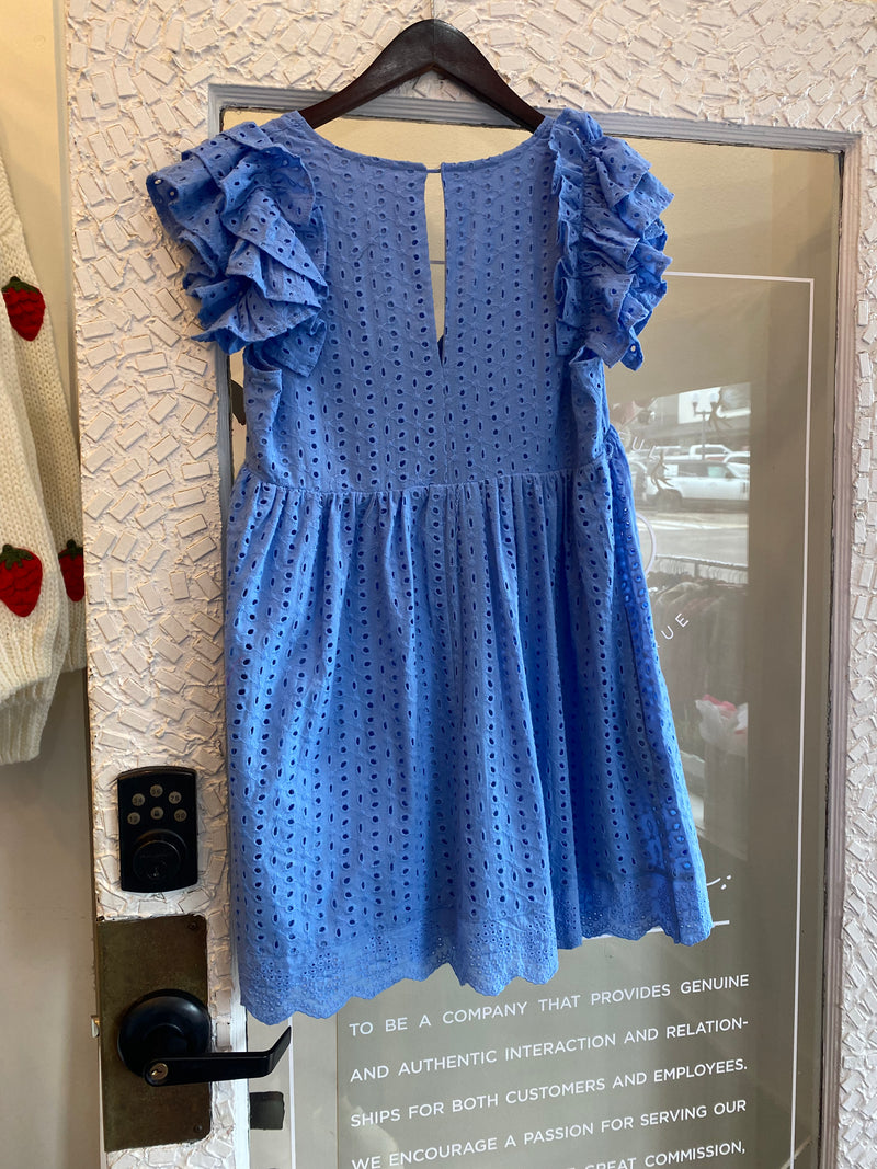 Vista Blue Romper Dress